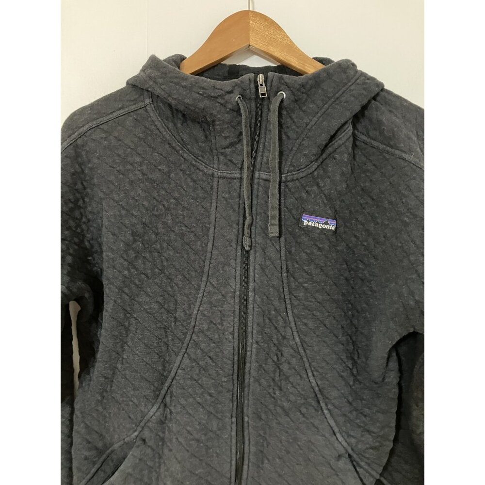 Patagonia Women's Quilted Full Zip Hooded Sweater Jacket Large READ - Picture 2 of 12